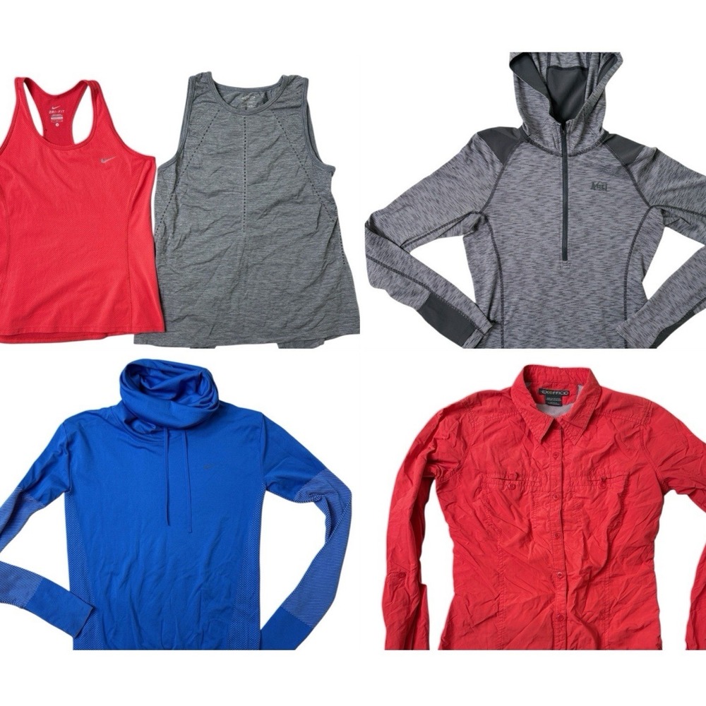 LOT OF 5 Athletic Nike Dri-Fit Running Athleta REI ExOfficio Women's S Tops